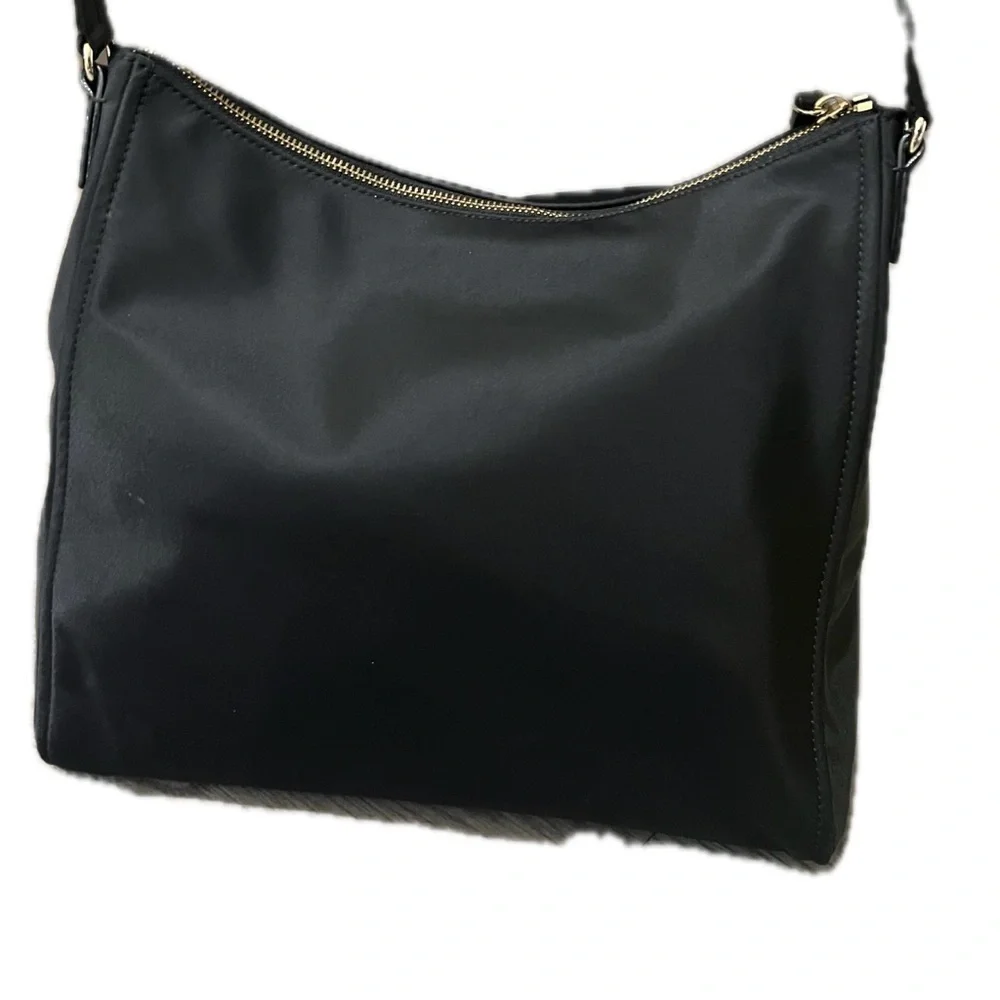 Kate Spade Nylon Purse, Leather Strap, Black